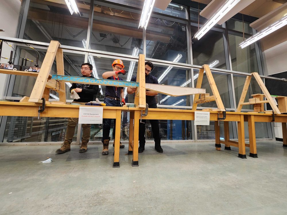 cardboard bridge load test